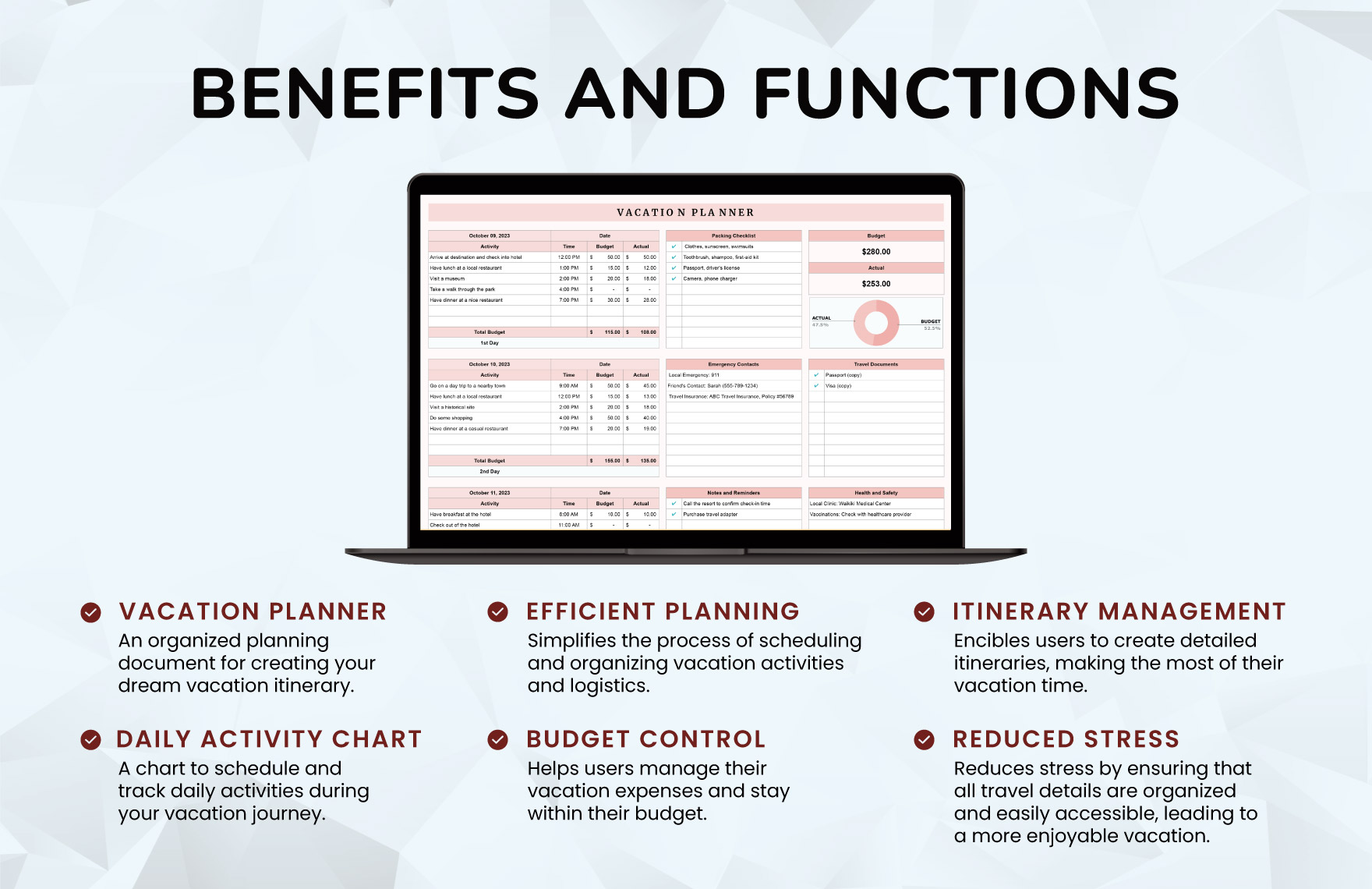 Vacation Planner Template