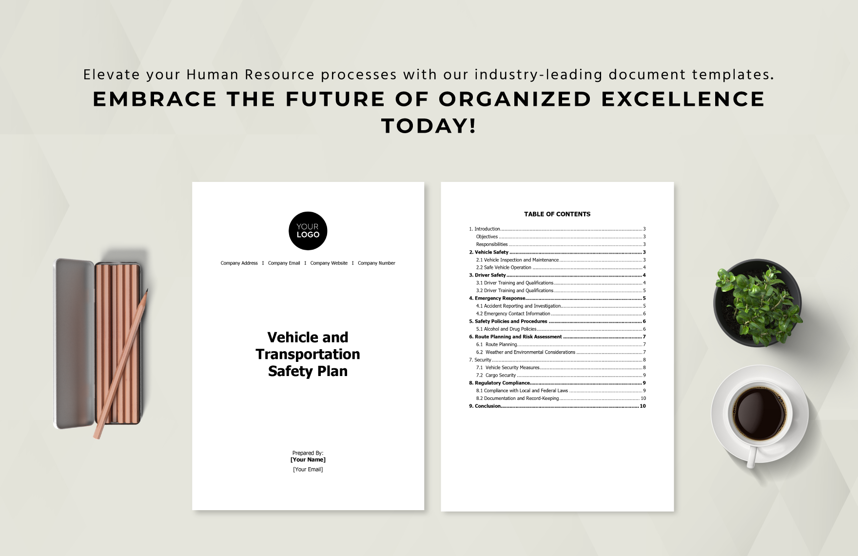 Vehicle and Transportation Safety Plan HR Template