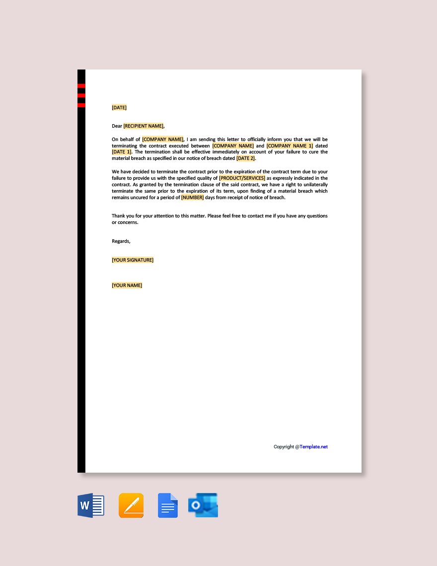 Business Contract Termination Letter