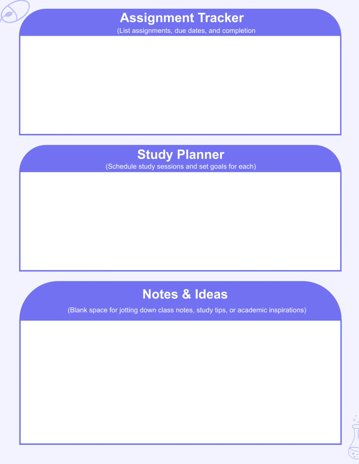 Free School Planner Template to Edit Online