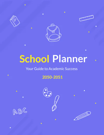 Free School Planner Template to Edit Online