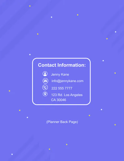 Free School Planner Template to Edit Online