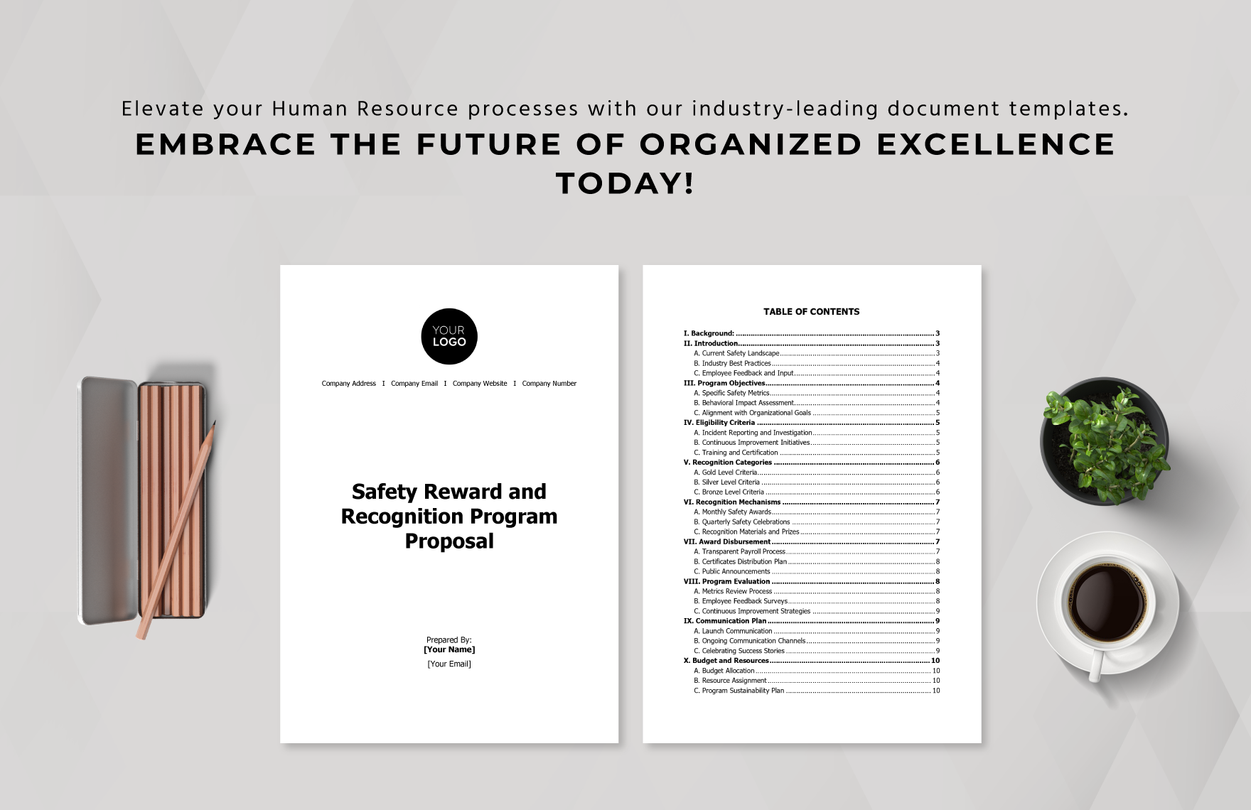 Safety Reward and Recognition Program Proposal HR Template