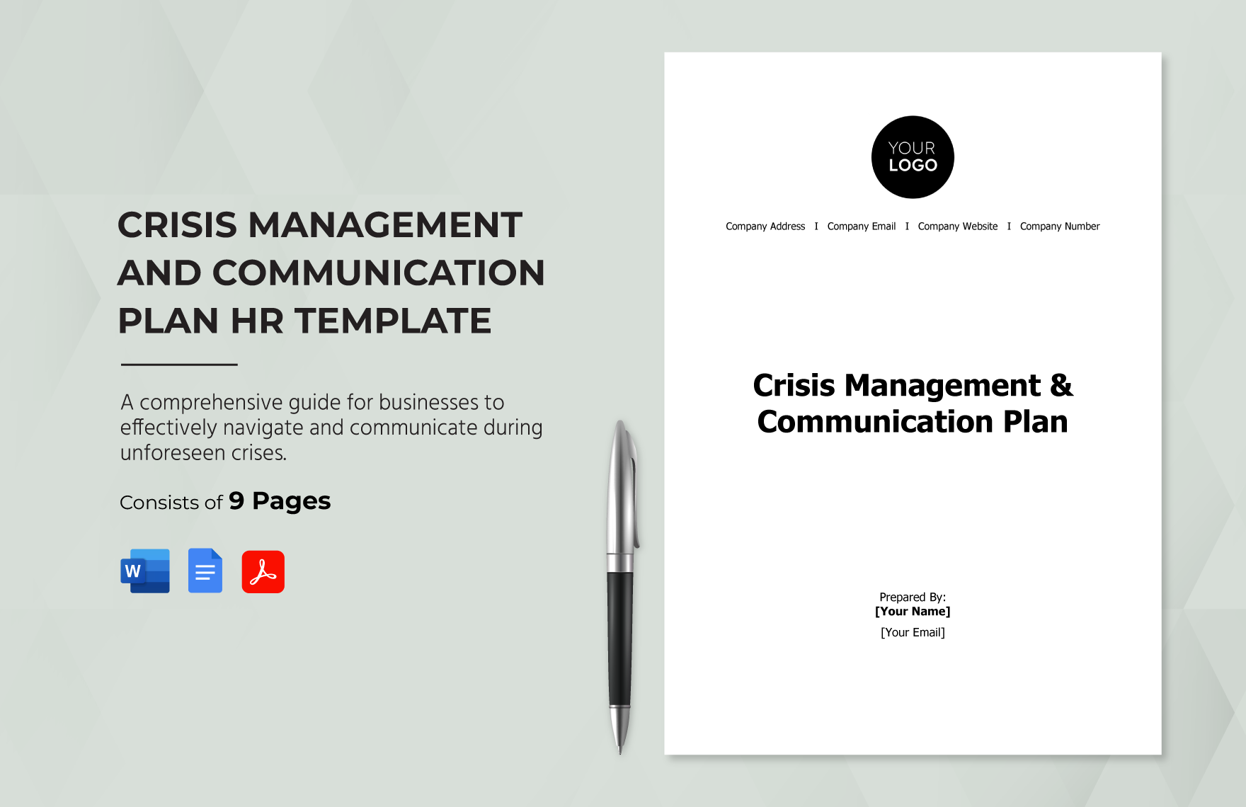 Crisis Management and Communication Plan HR Template