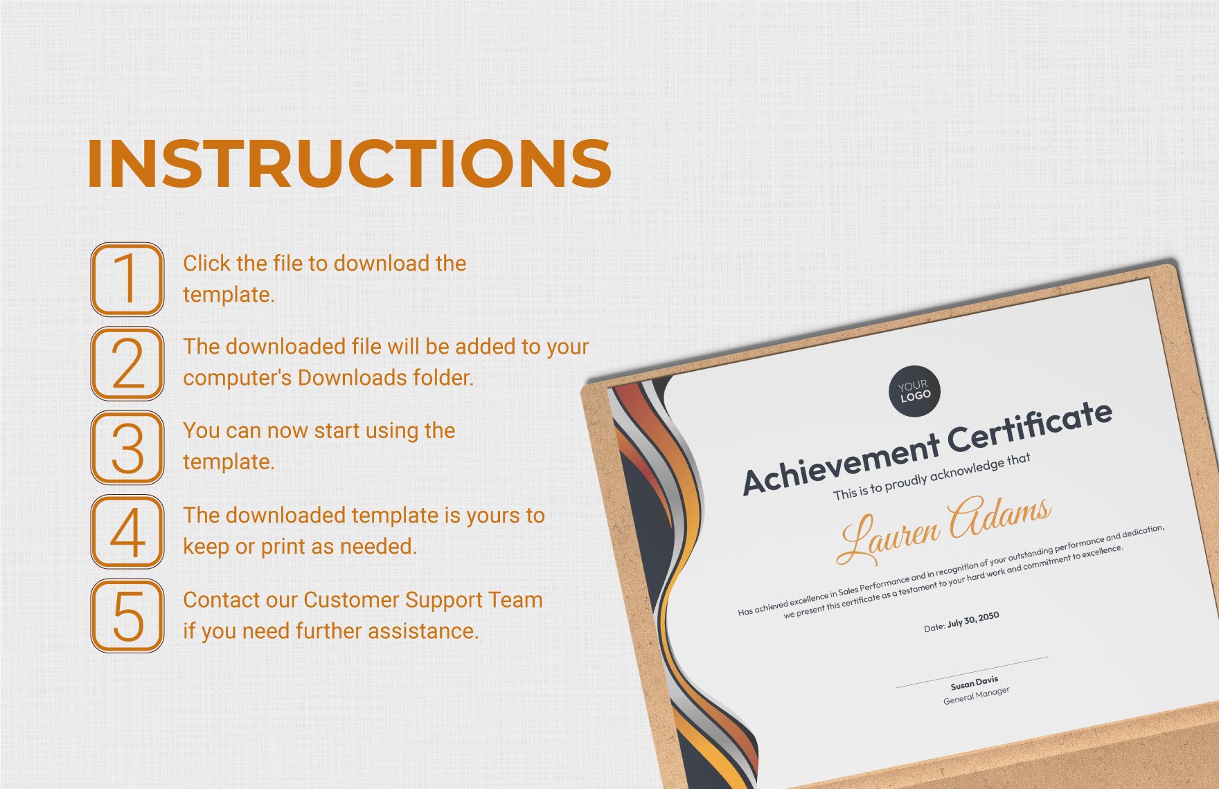 Achievement Certificate Template
