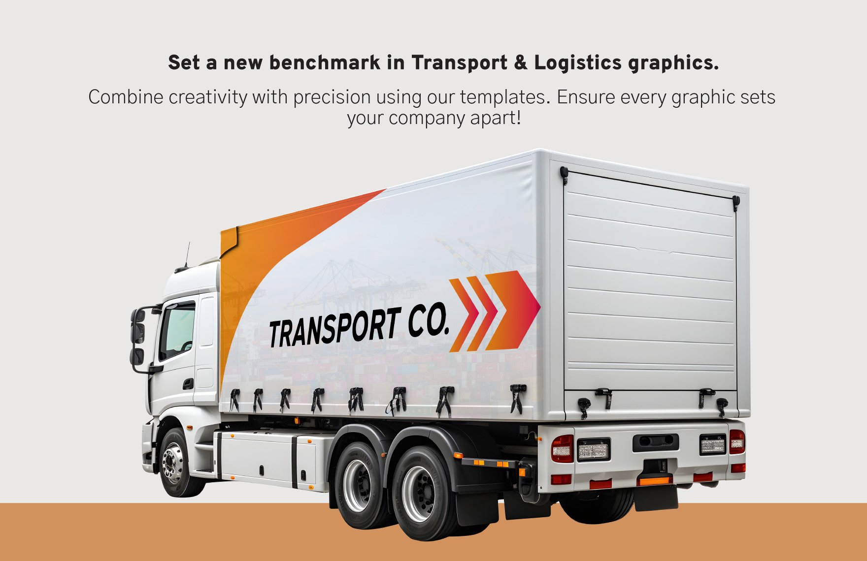 Transport and Logistics Delivery Truck Graphic Design Template