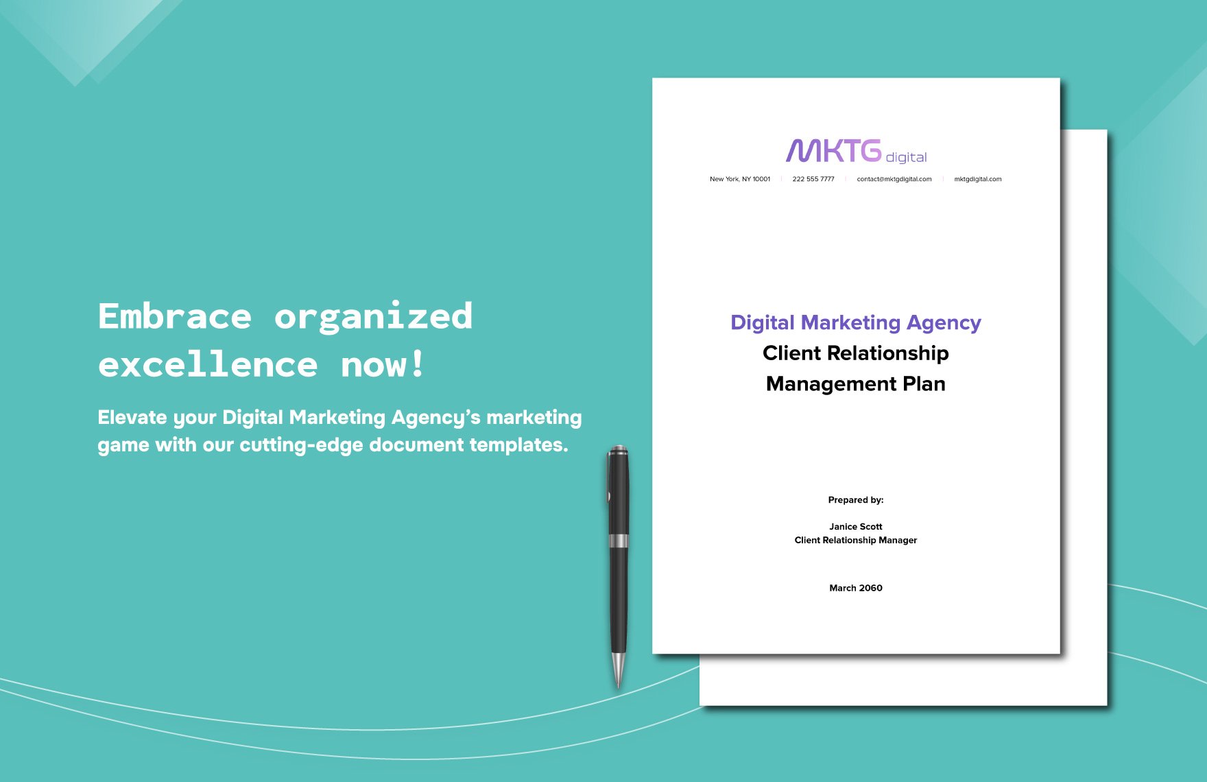 Digital Marketing Agency Client Relationship Management Plan Template