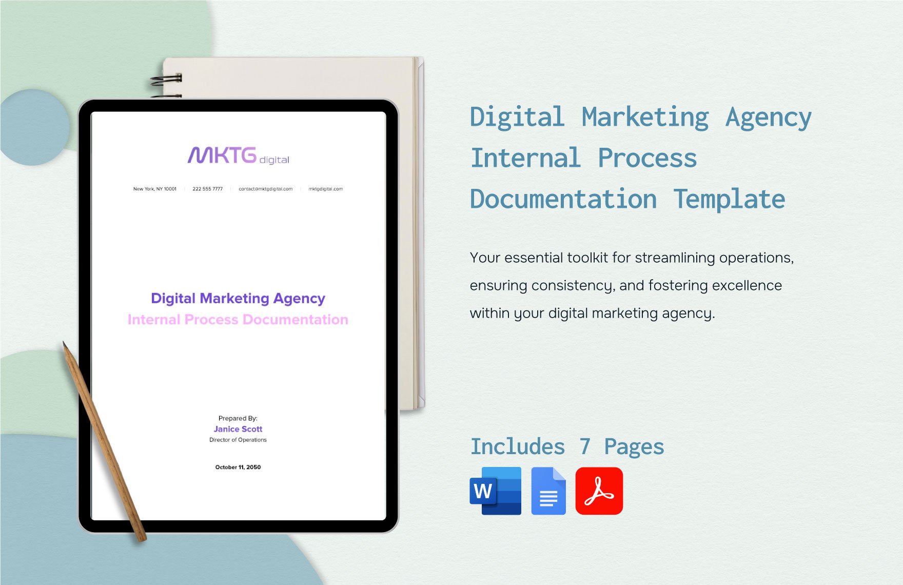 Digital Marketing Agency Internal Process Documentation Template