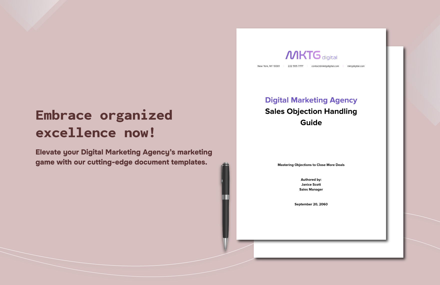Digital Marketing Agency Sales Objection Handling Guide Template