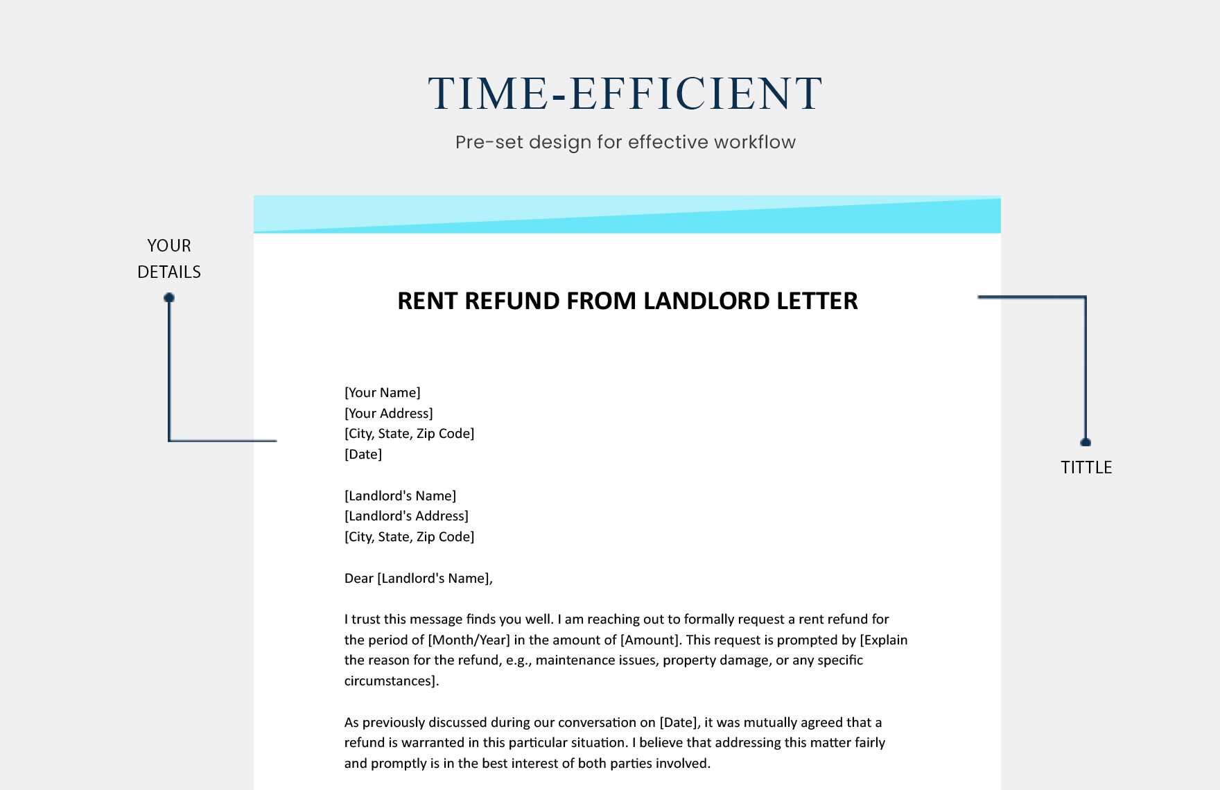Rent Refund From Landlord Letter