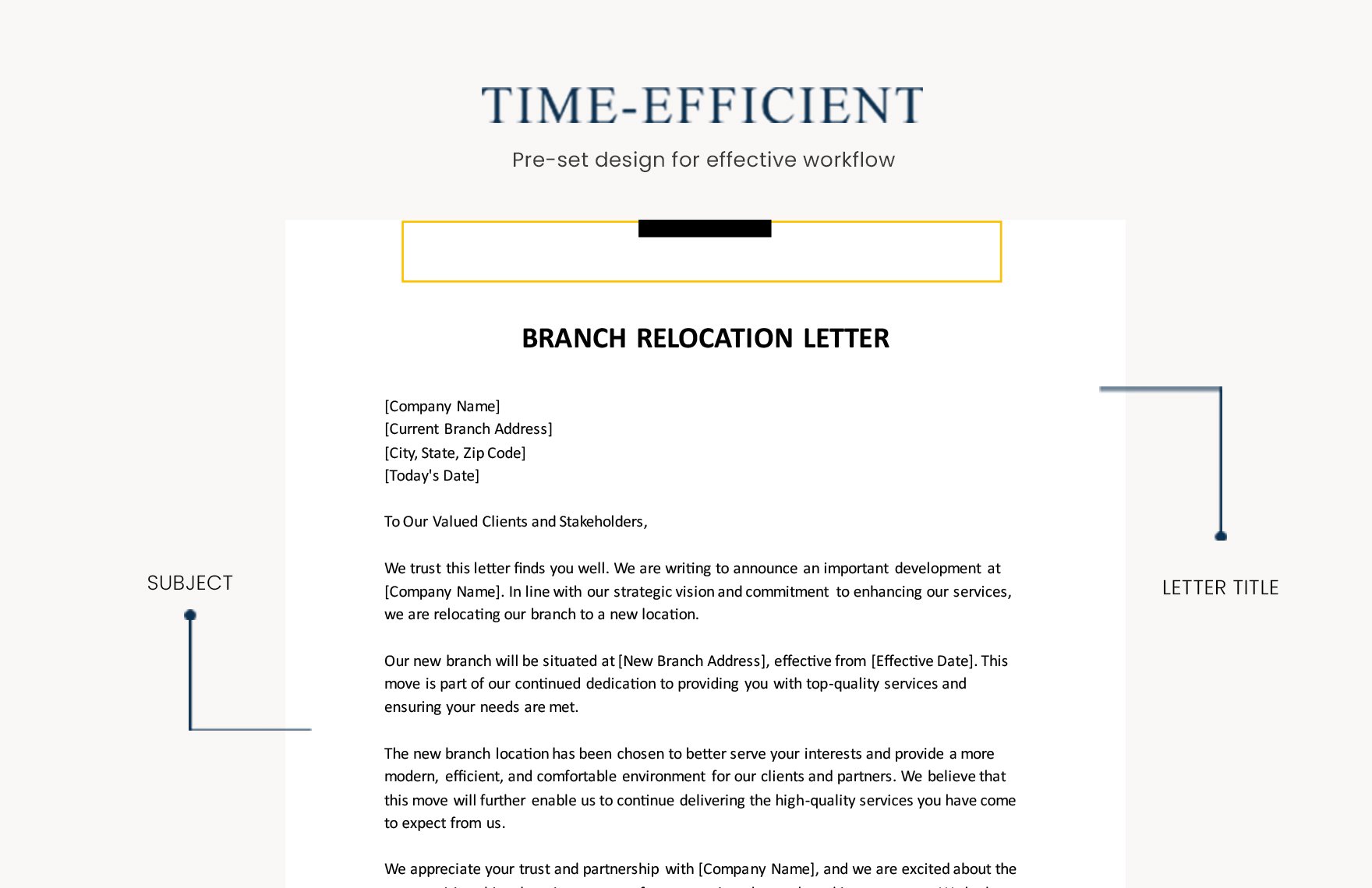 Branch Relocation Letter