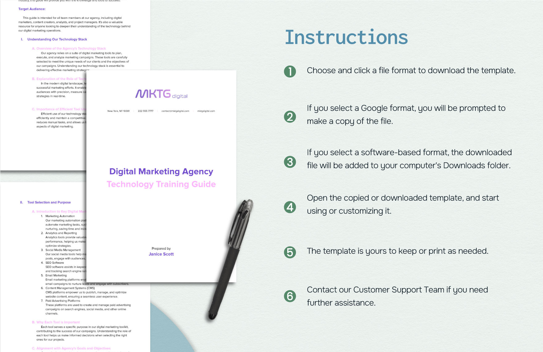 Digital Marketing Agency Technology Training Guide Template