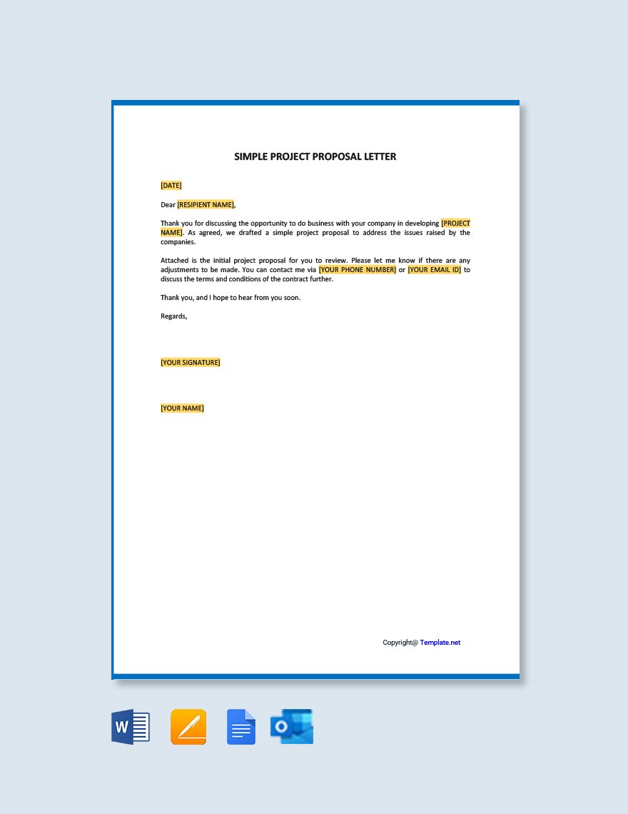 Simple Project Proposal Letter Template