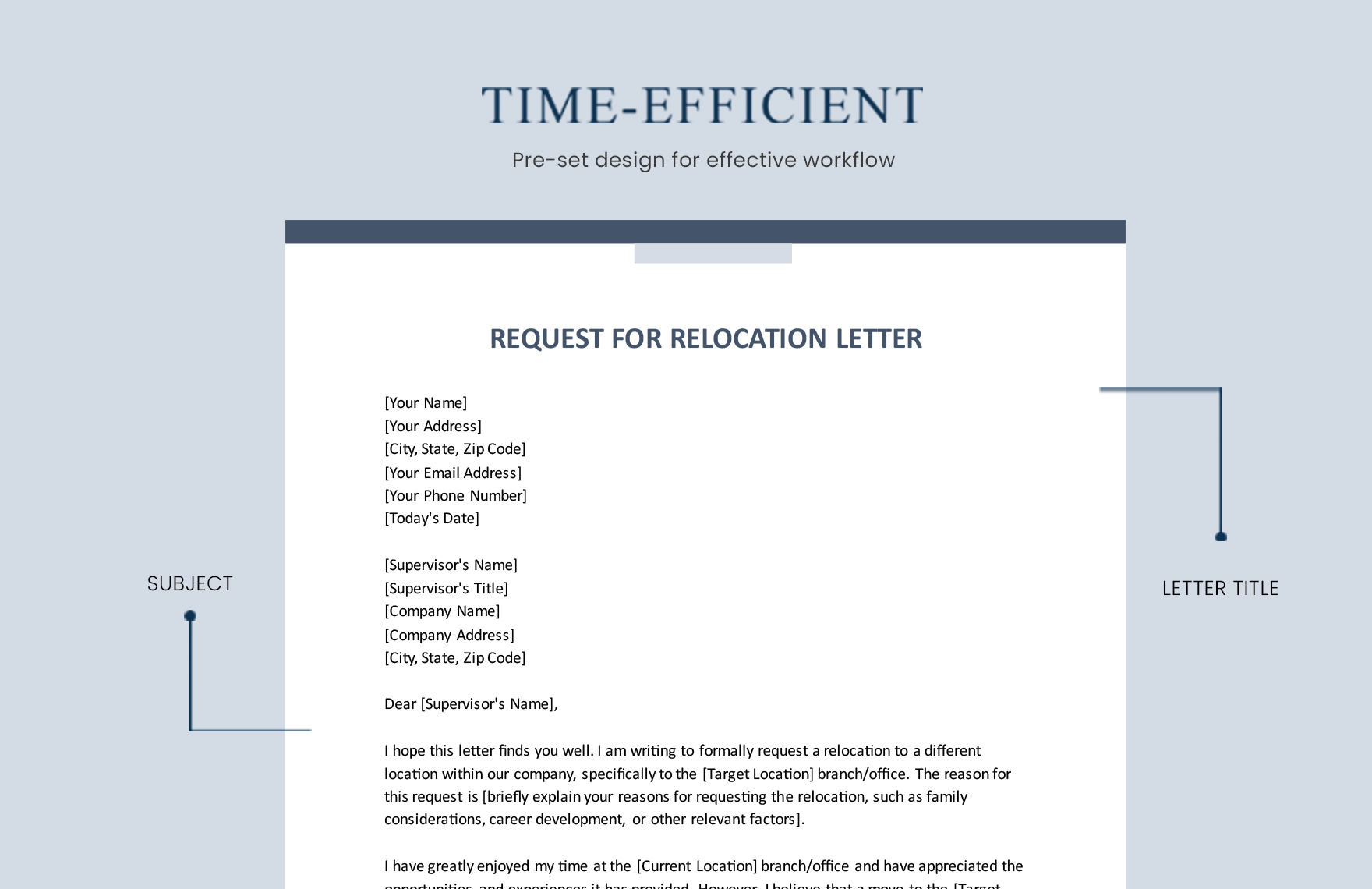 Request For Relocation Letter