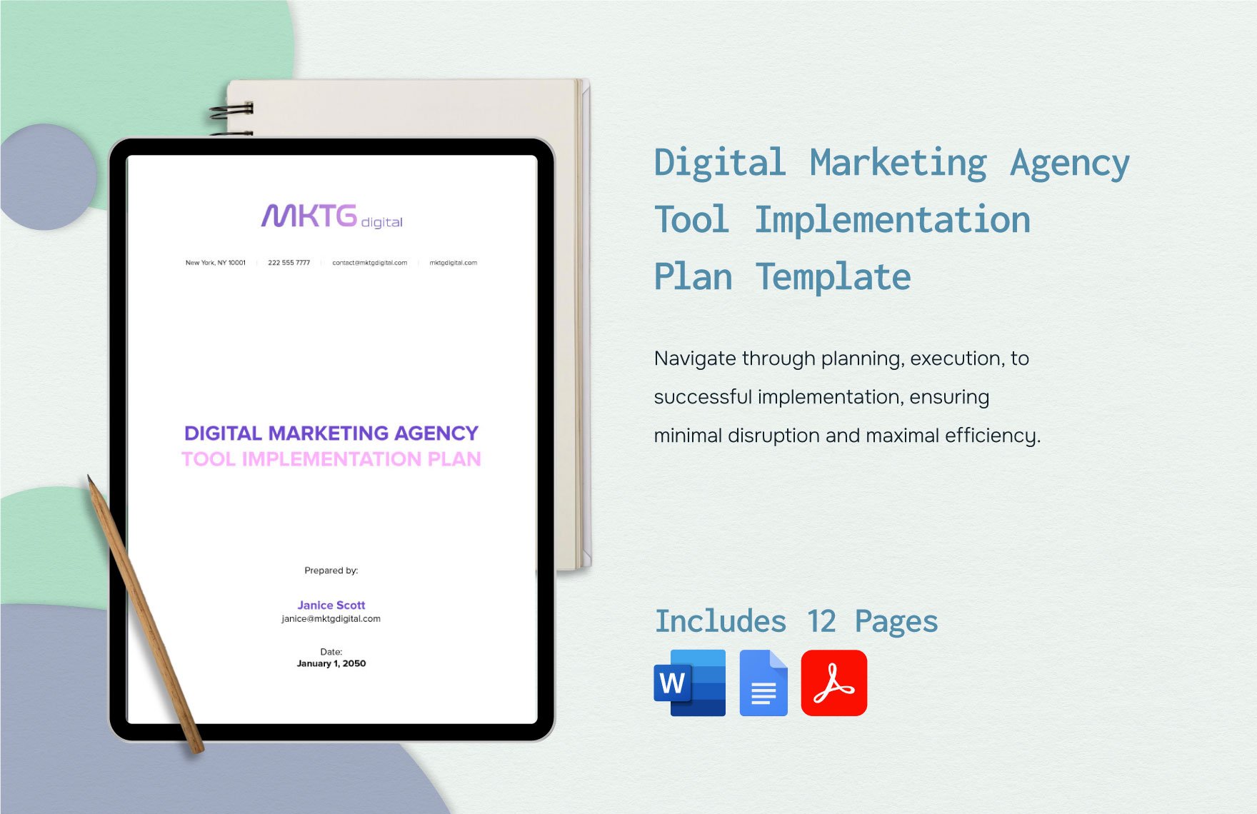 Digital Marketing Agency Tool Implementation Plan Template