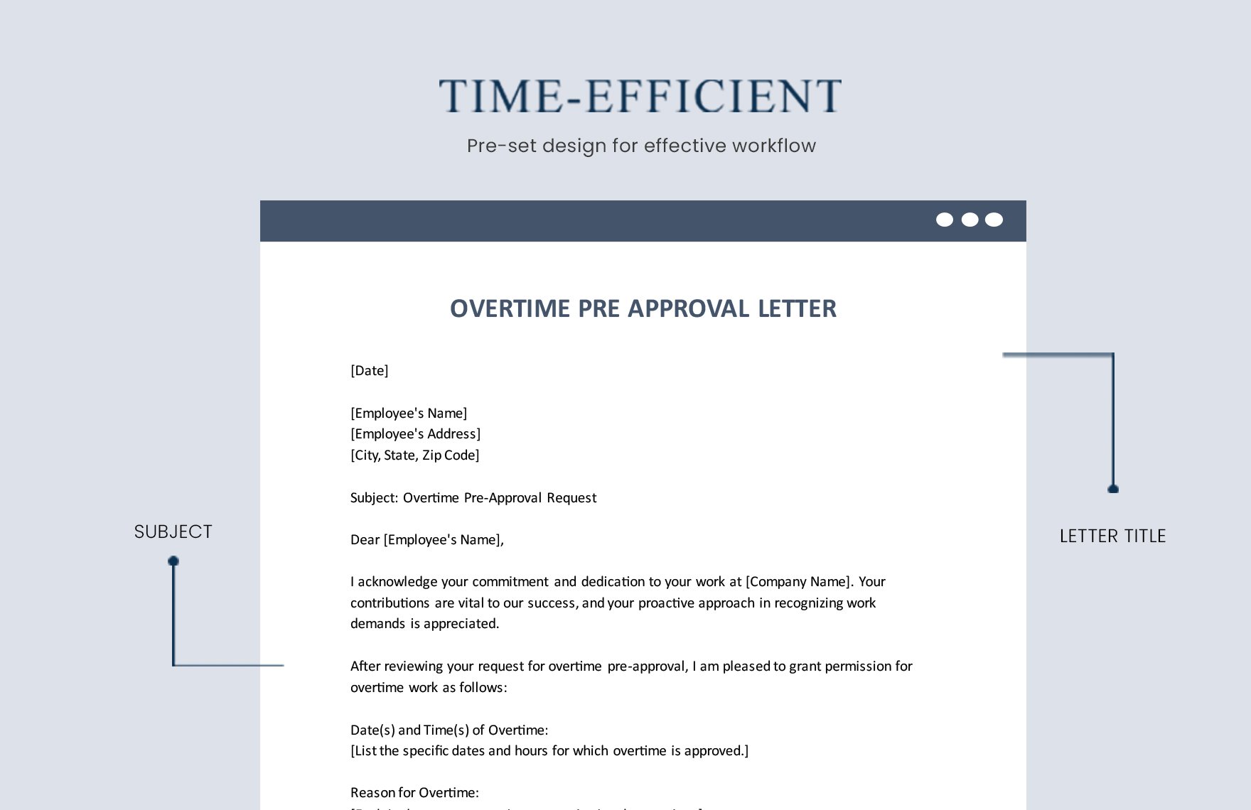 Overtime Pre Approval Letter