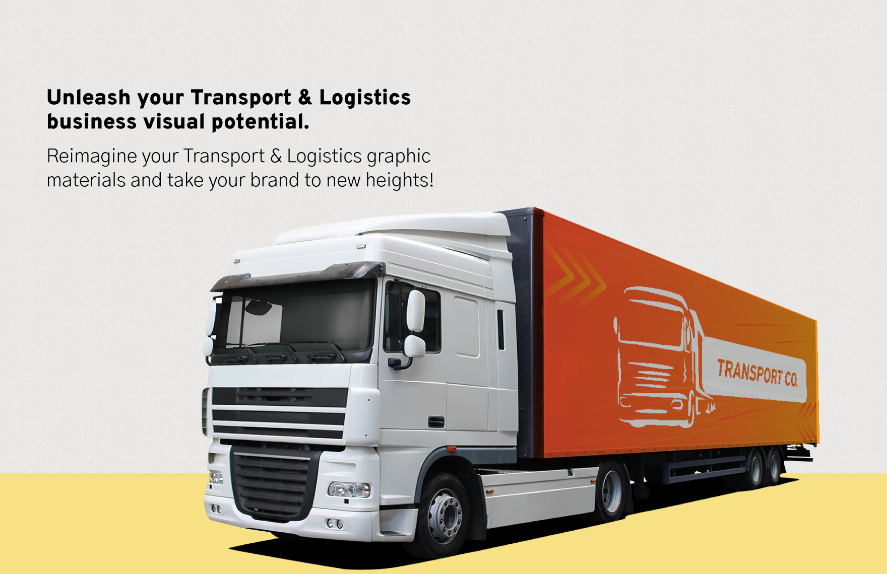Transport and Logistics Semi-Truck Trailer Wrap Design for Long Hauls Template