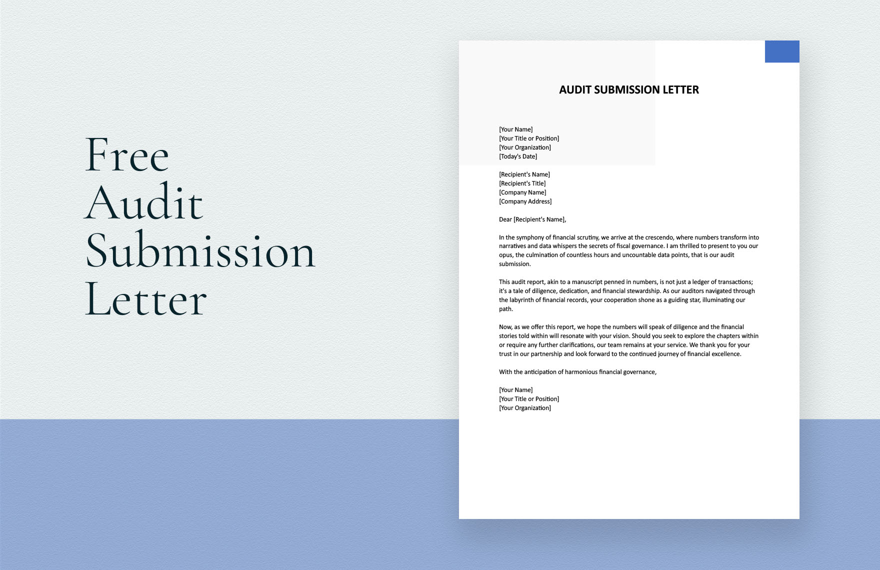 Audit Submission Letter