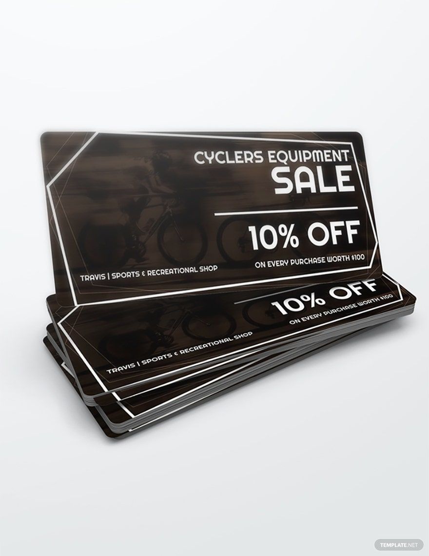 Cycling Store Discount Voucher Template