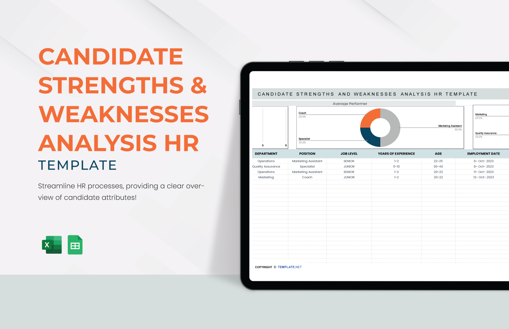 Candidate Strengths and Weaknesses Analysis HR Template