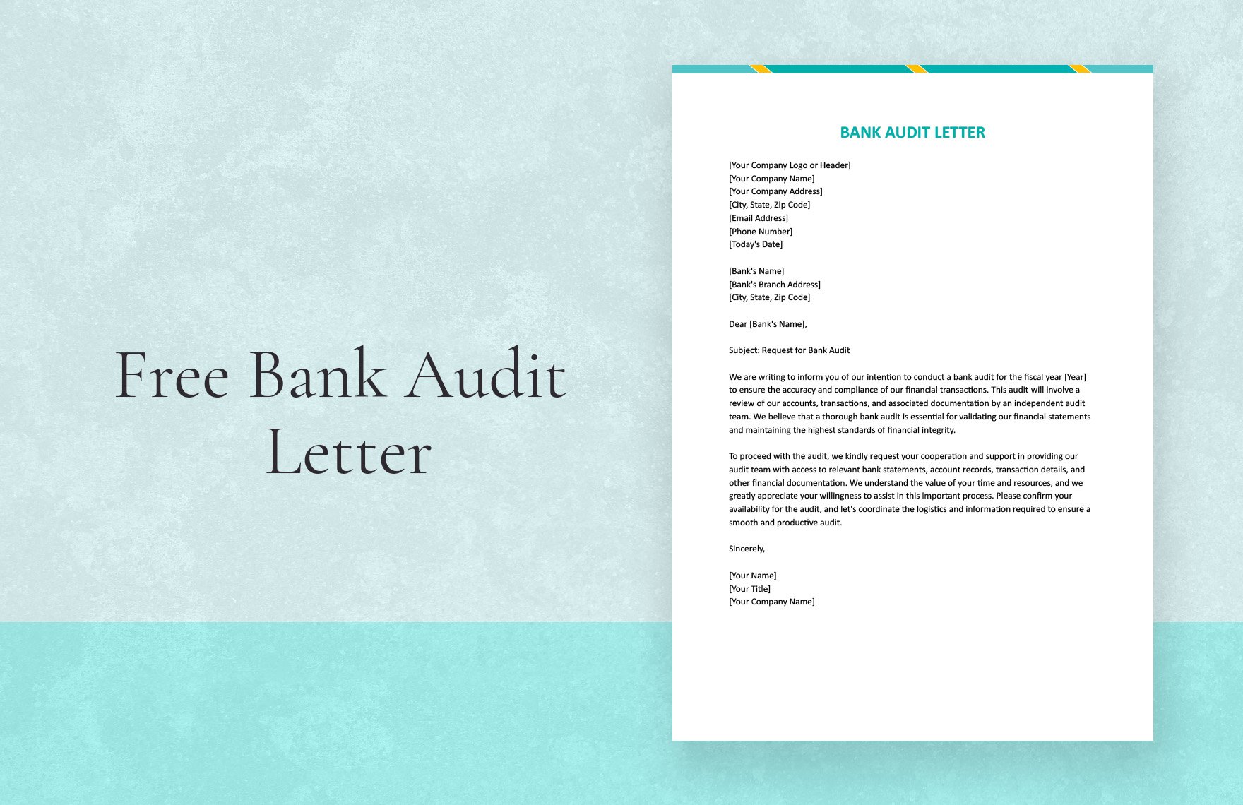 Bank Audit Letter in Word, Google Docs