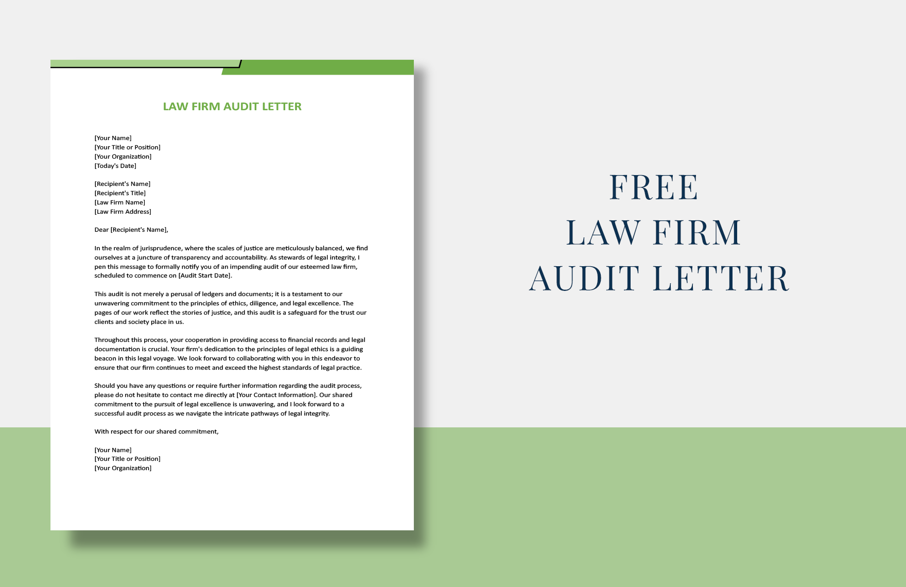Law Firm Audit Letter