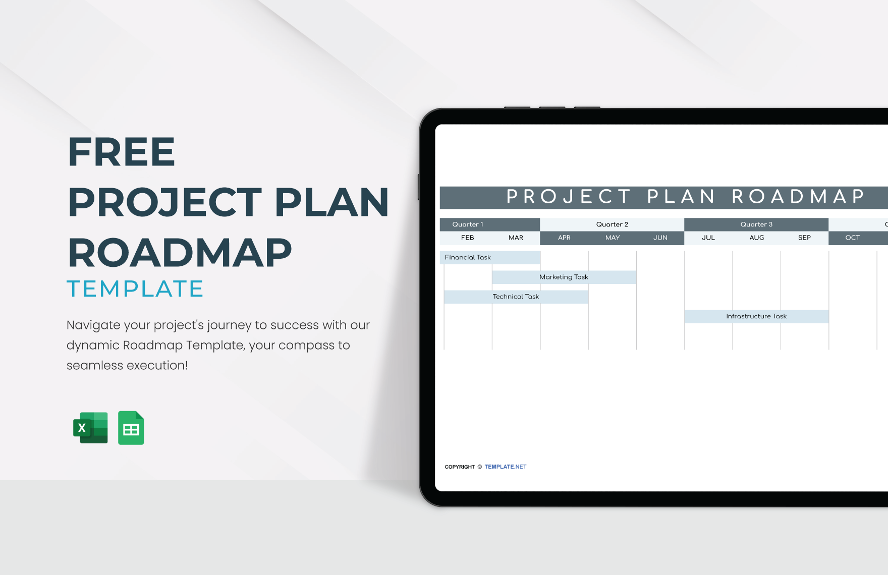 Free Project Plan Roadmap Template in Excel, Google Sheets