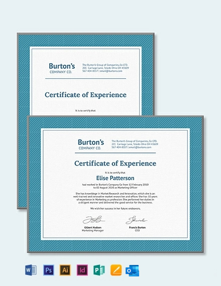 experience certificate format for staff nurse pdf