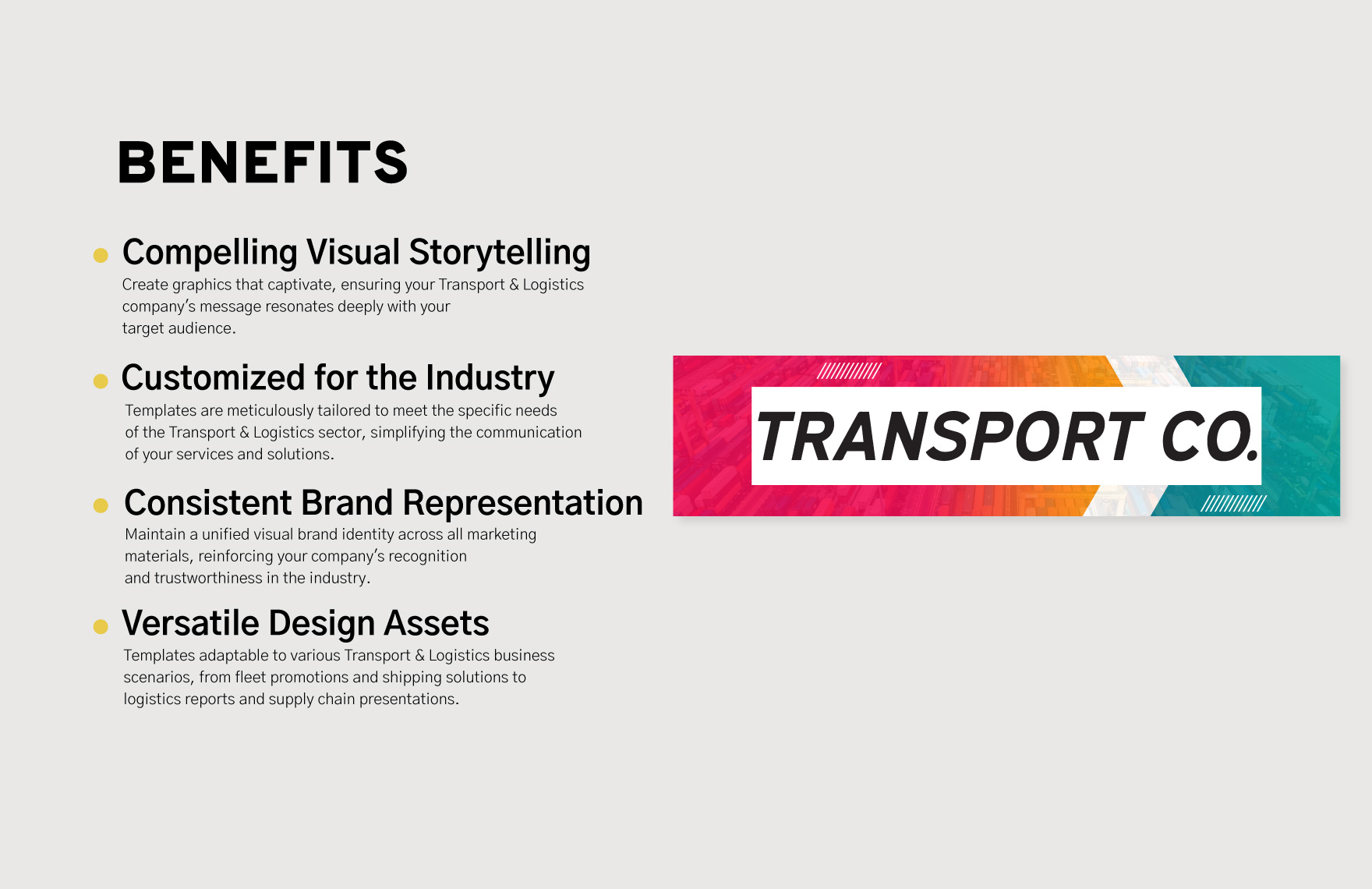 Transport and Logistics Vehicle Roof Signage Template