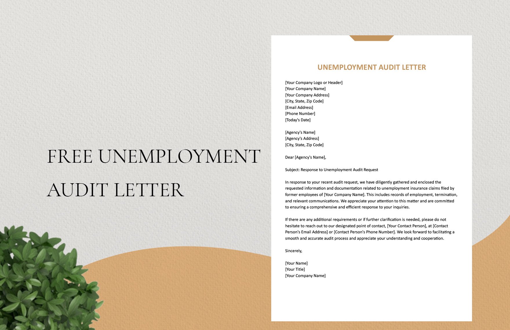Free Unemployment Audit Letter
