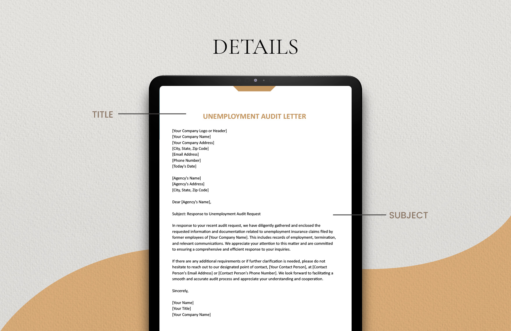 Unemployment Audit Letter