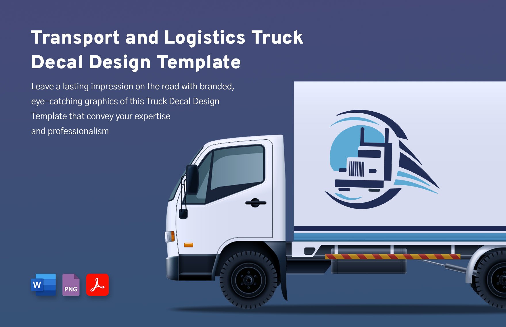 Transport and Logistics Truck Decal Design Template