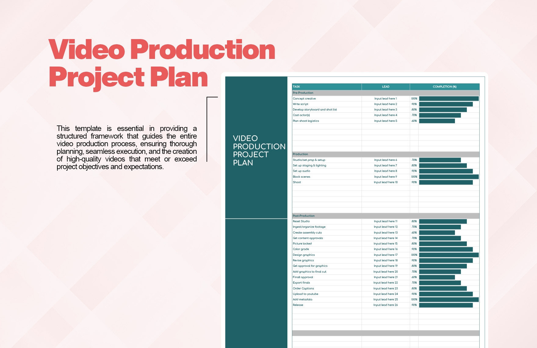 Video Production Project Plan Template