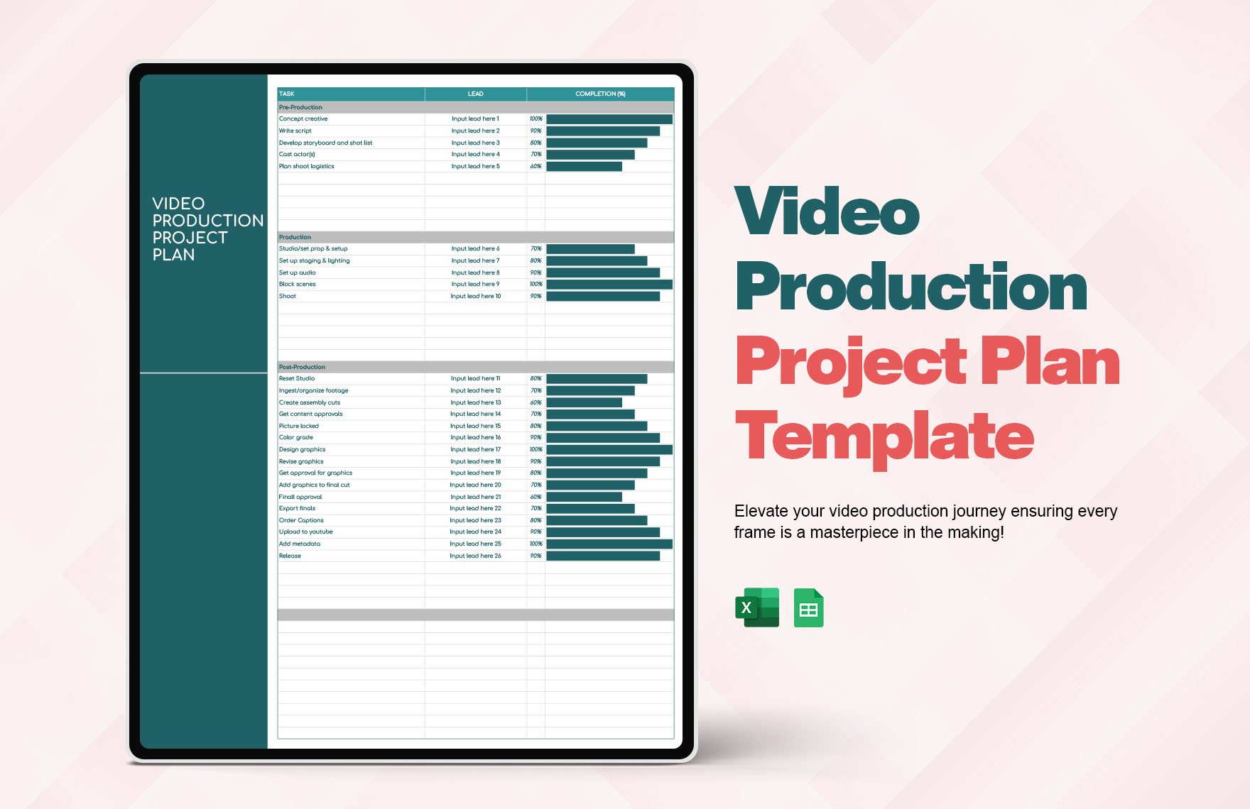 Video Production Project Plan Template