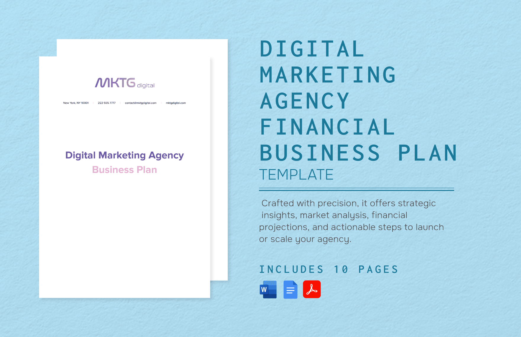 Digital Marketing Agency Business Plan Template