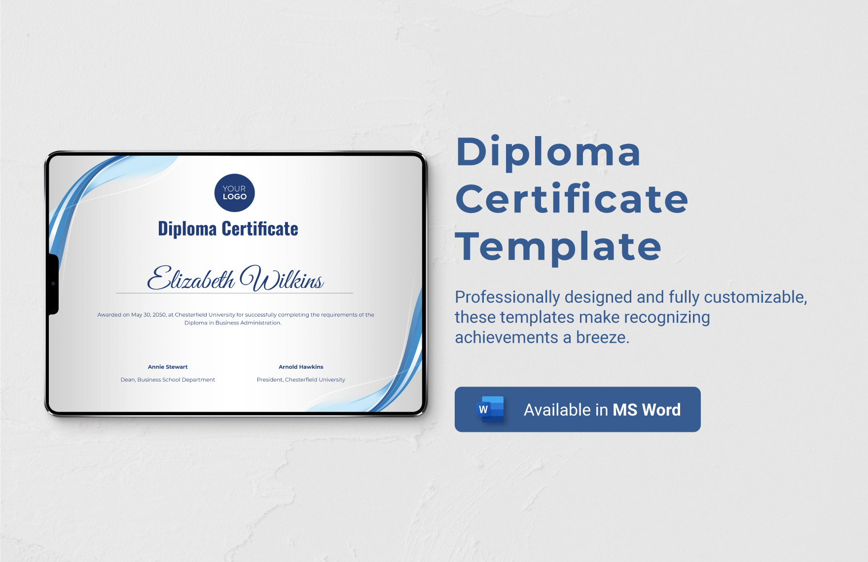 Diploma Certificate Template Download In Word Template