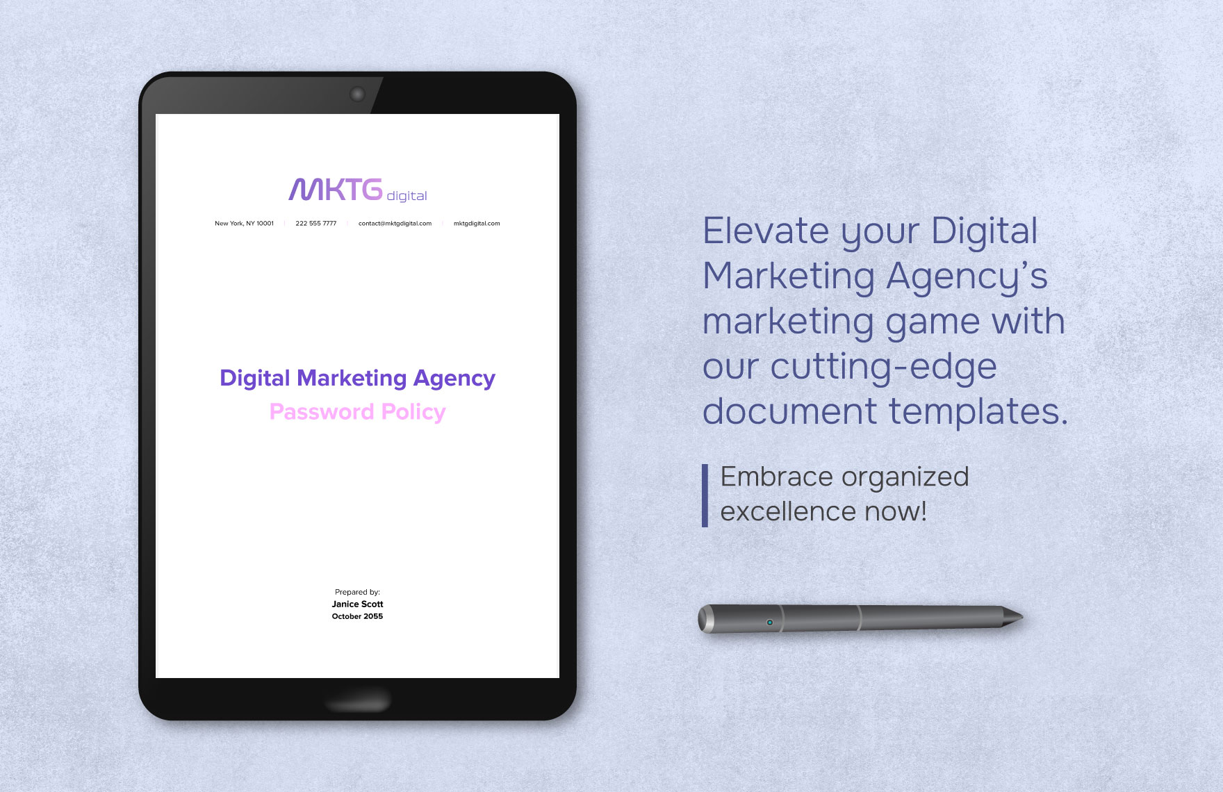 Digital Marketing Agency Password Policy Template