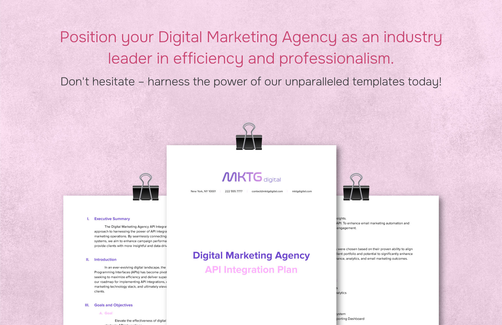 Digital Marketing Agency API Integration Plan Template