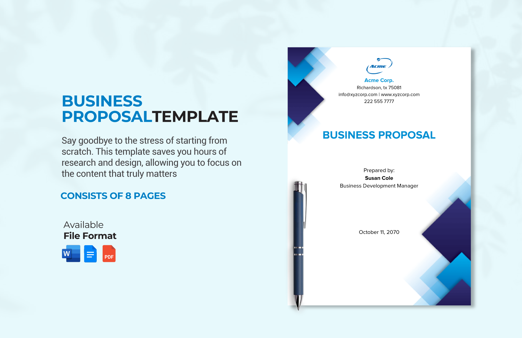 Free Business Proposal Template in Word, Google Docs, PDF, Apple Pages
