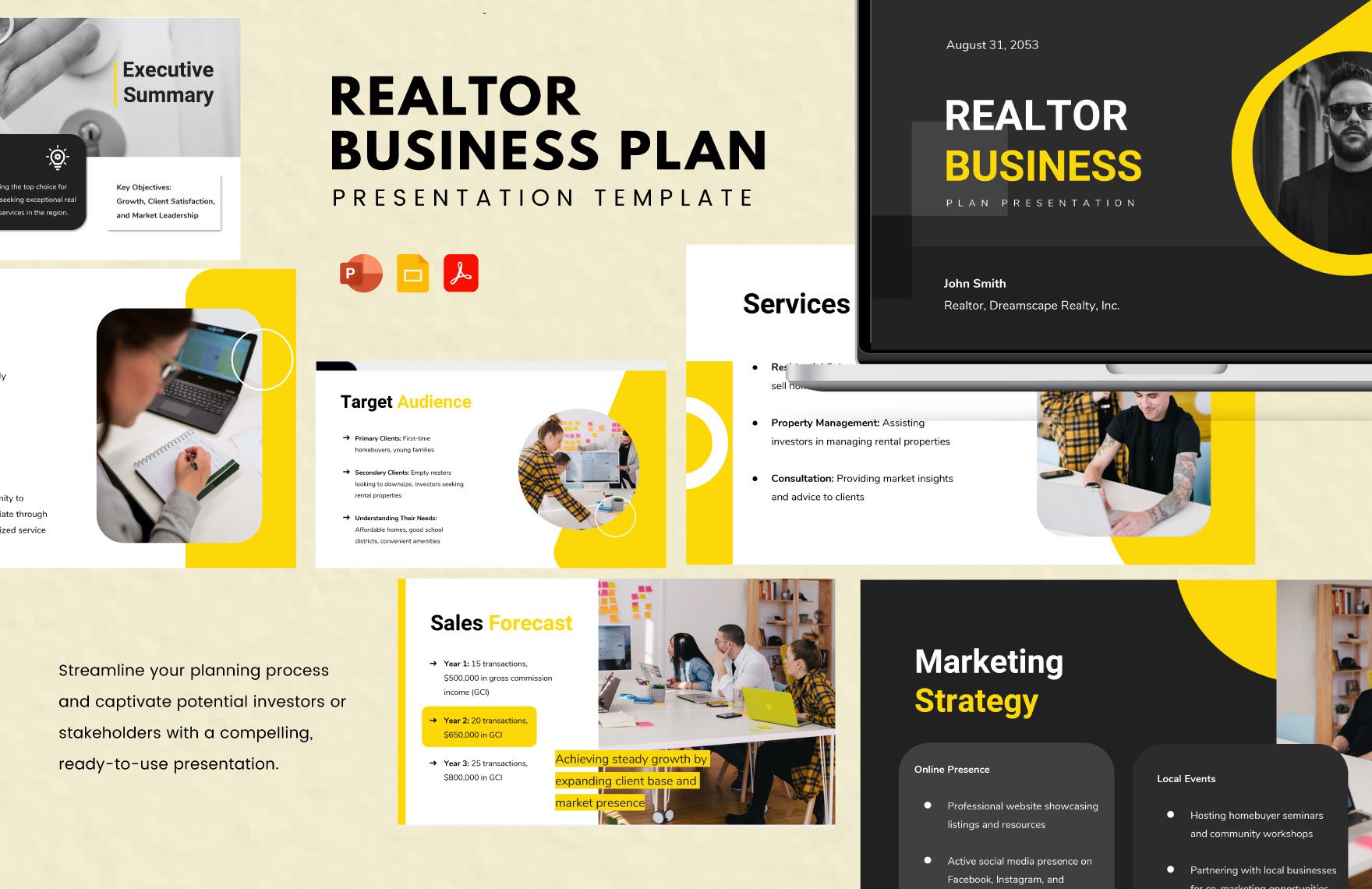 Realtor Business Plan Presentation Template
