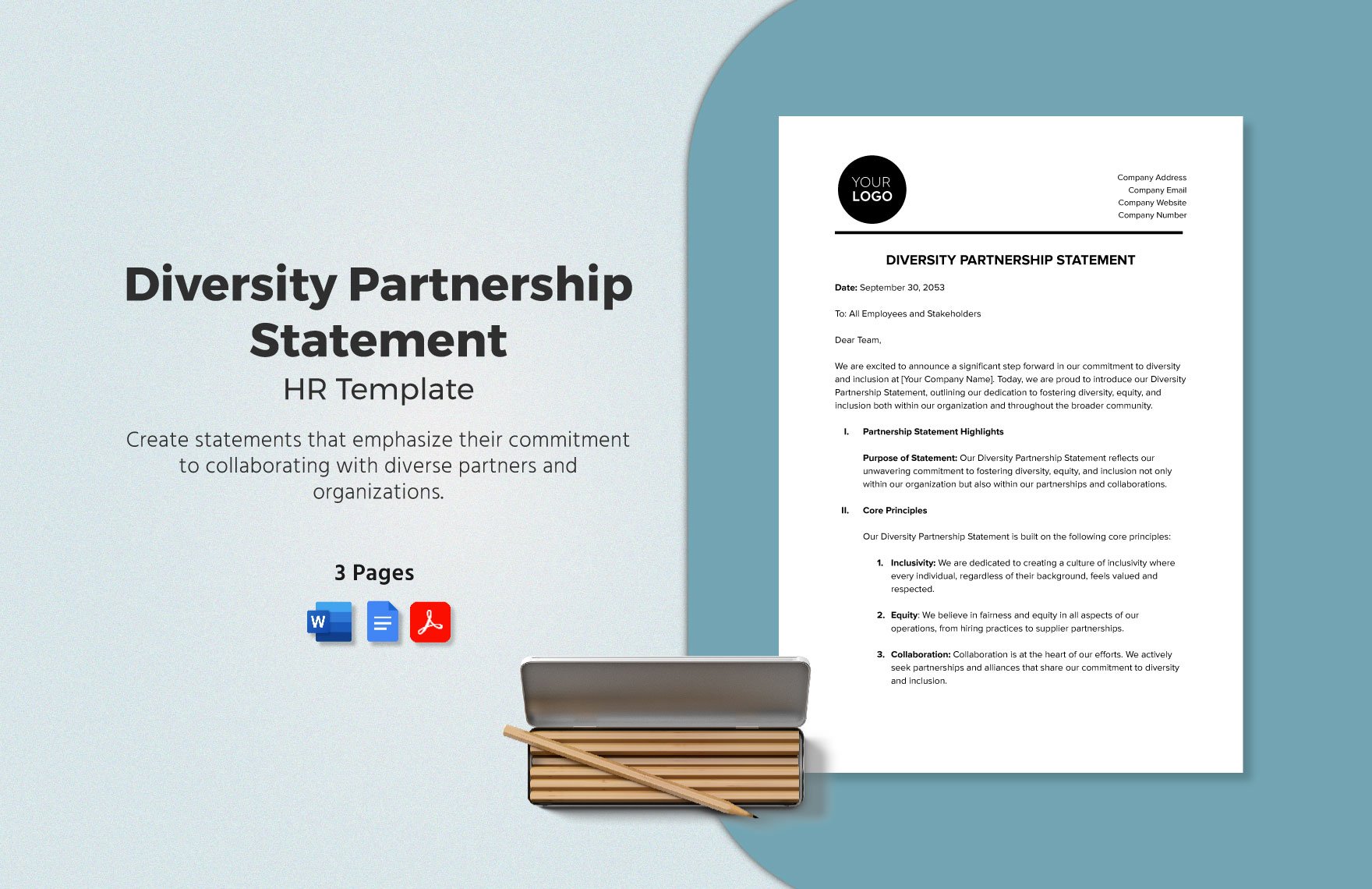 Diversity Partnership Statement HR Template