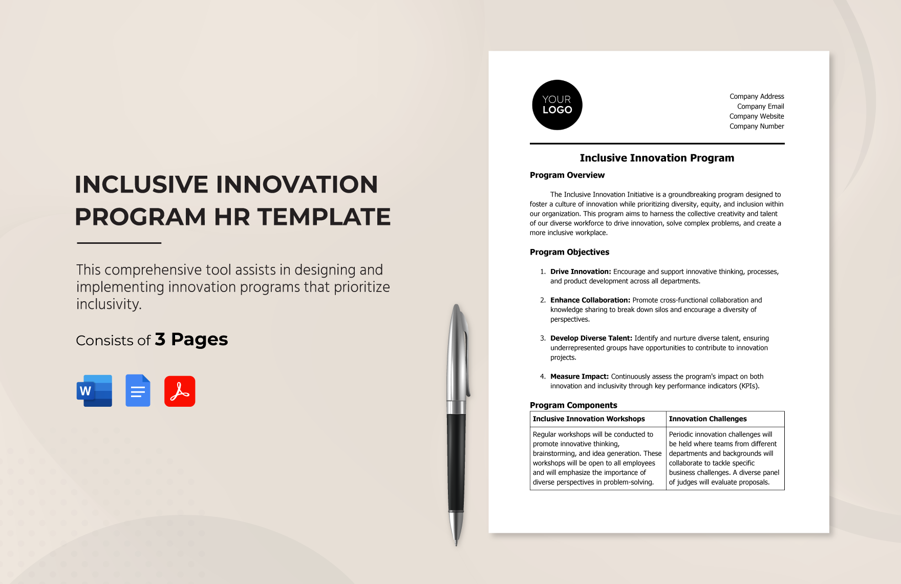 Inclusive Innovation Program HR Template