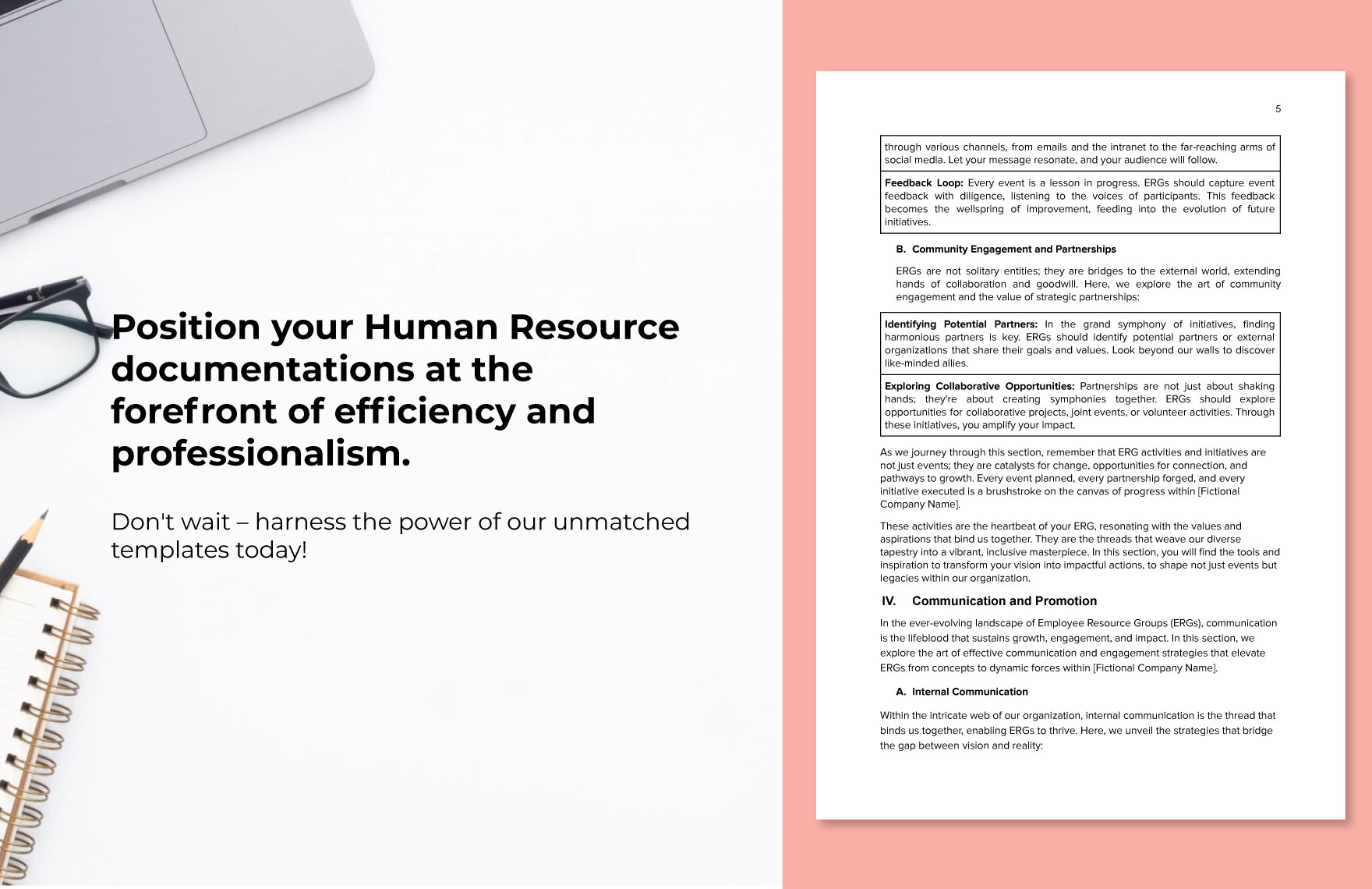 Employee Resource Group Operational Guide HR Template