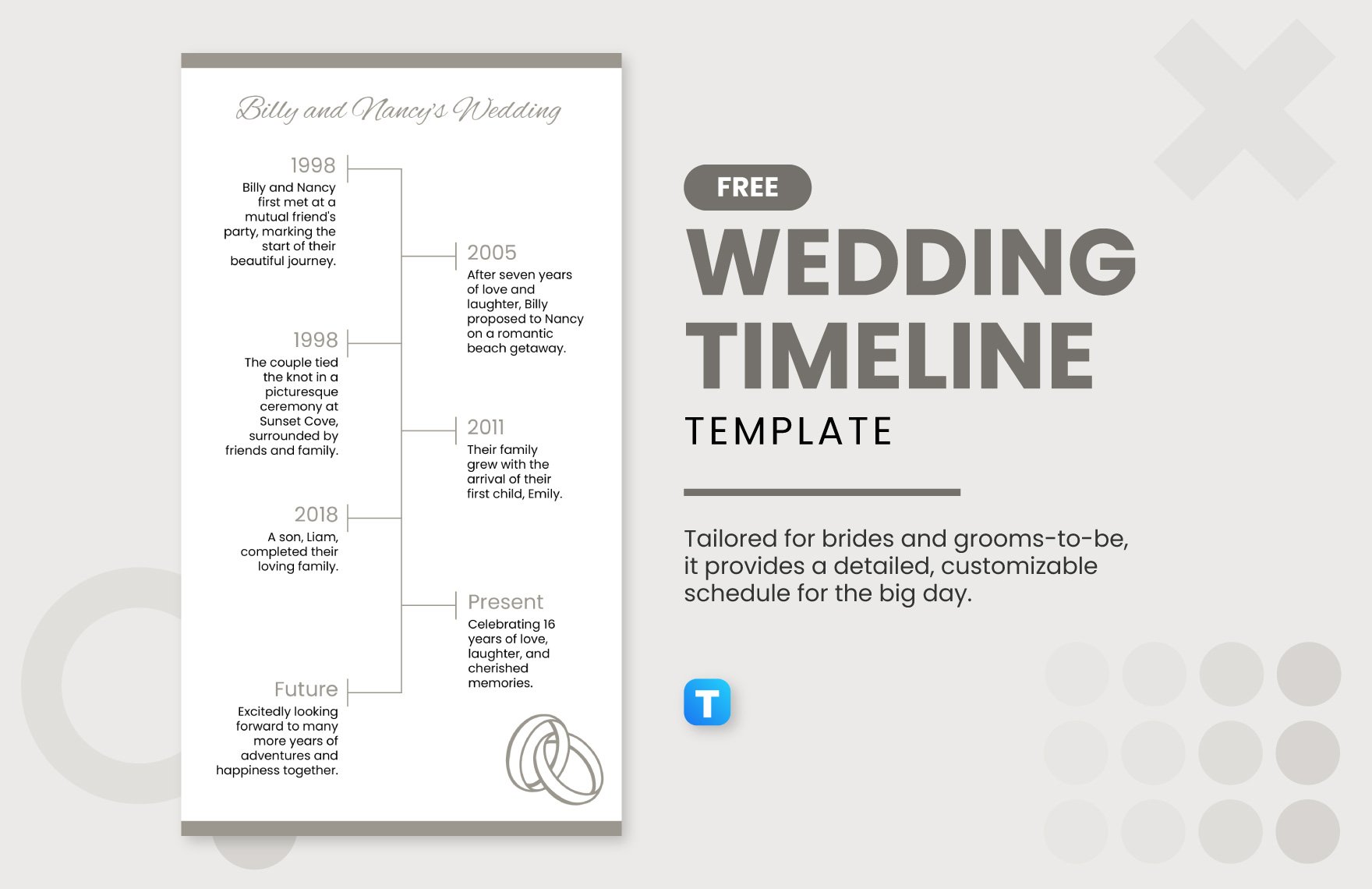 Free Wedding Timeline Template