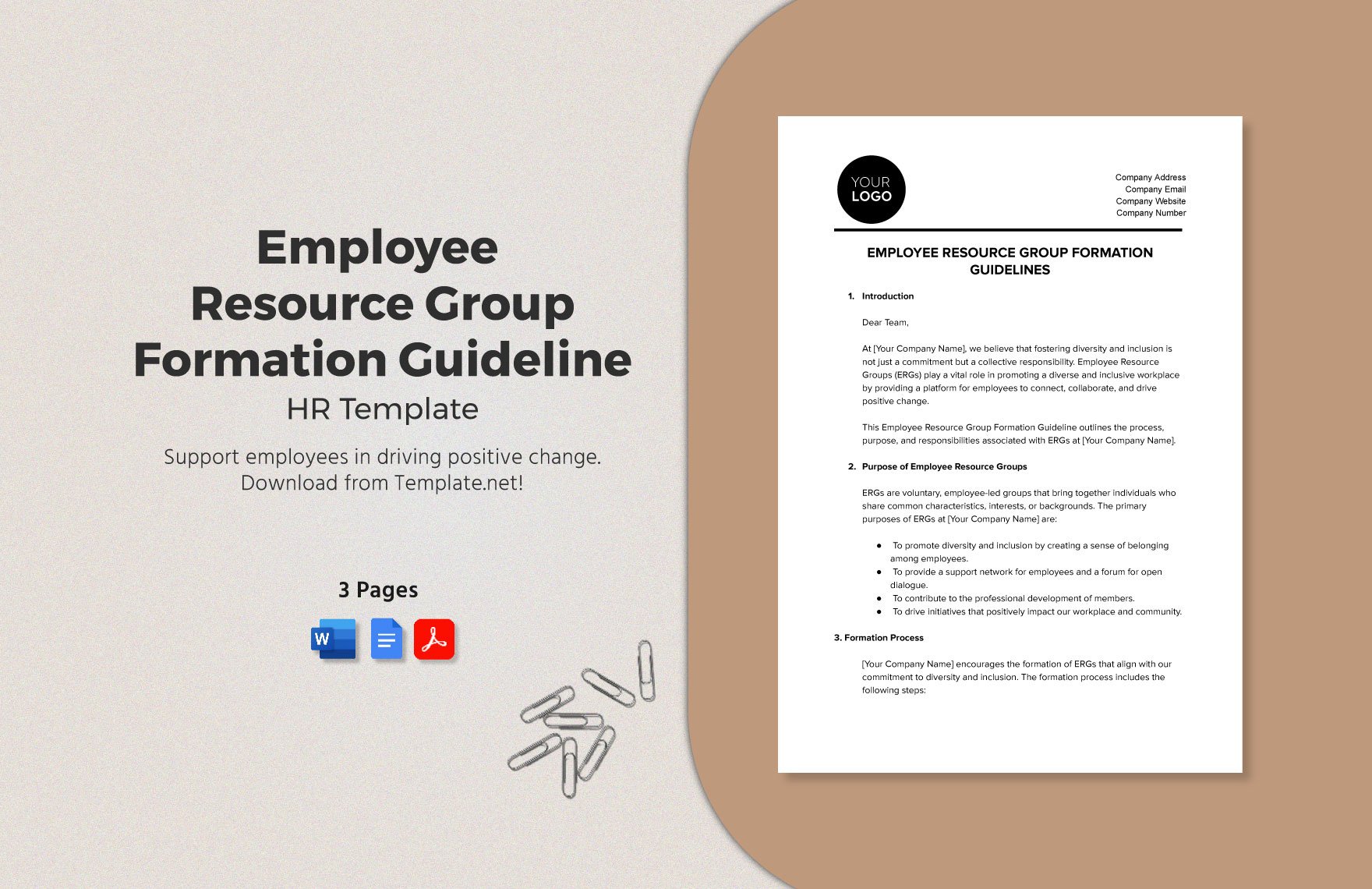 Employee Resource Group Formation Guideline HR Template in Word, Google Docs, PDF