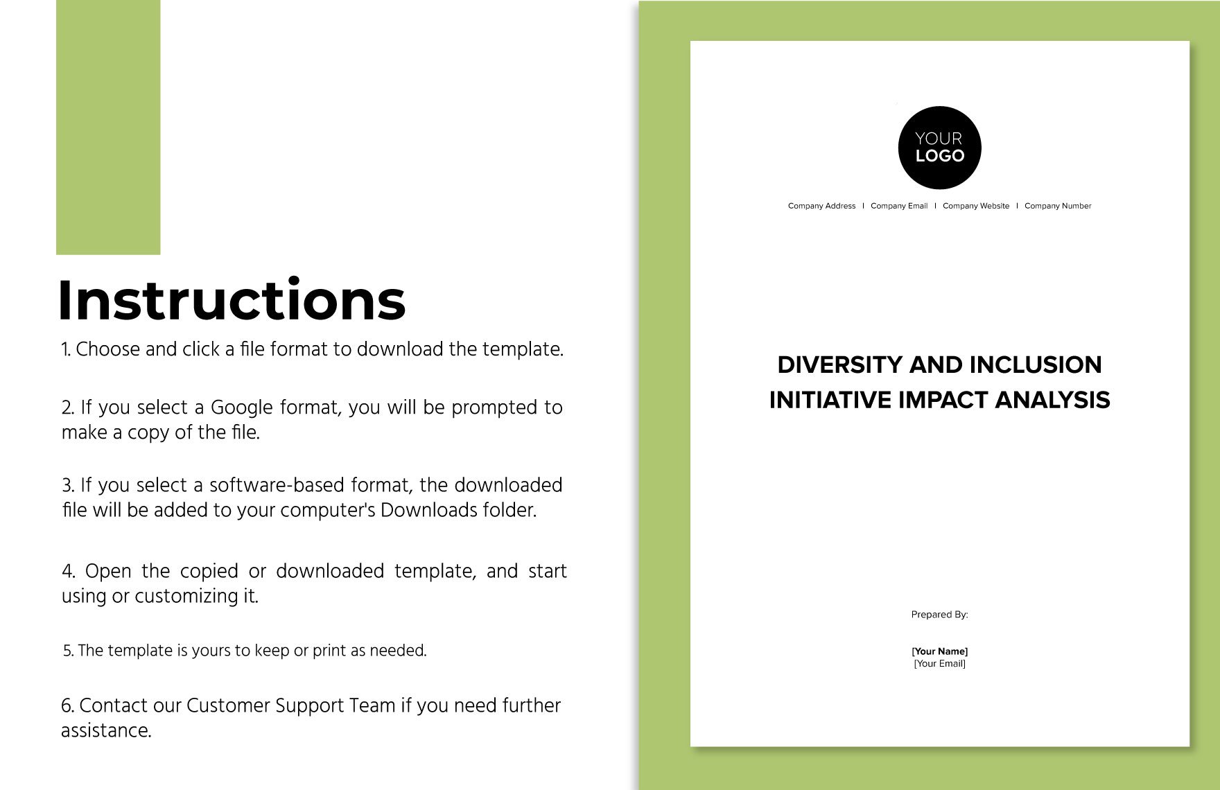 Diversity and Inclusion Initiative Impact Analysis HR Template