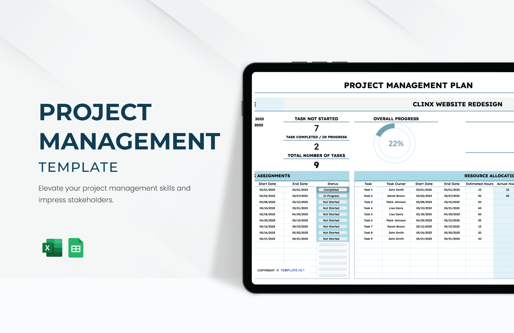 Project Management Templates In Excel FREE Download Template