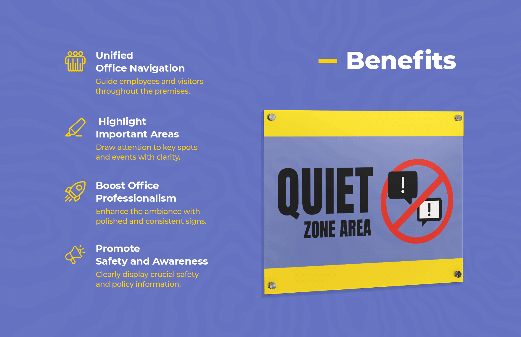 Quiet Zone Area Sign Template