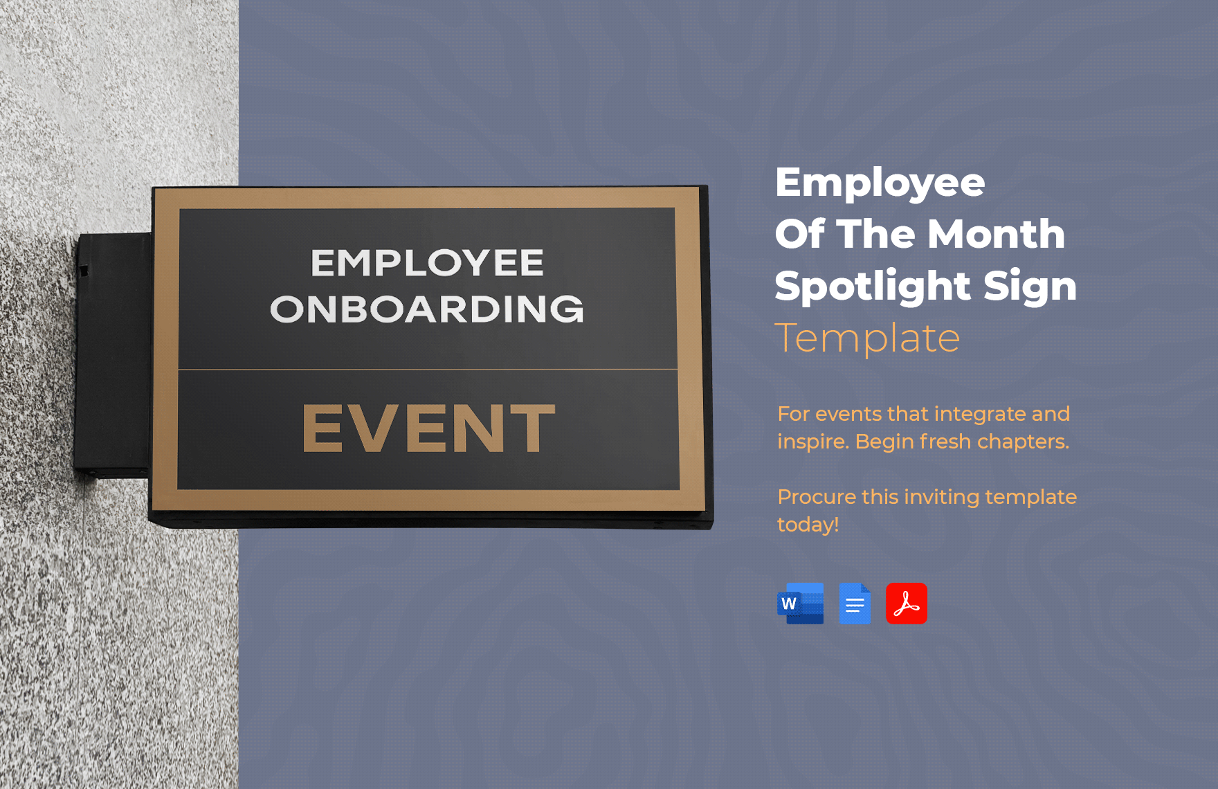 Employee Onboarding Event Sign Template