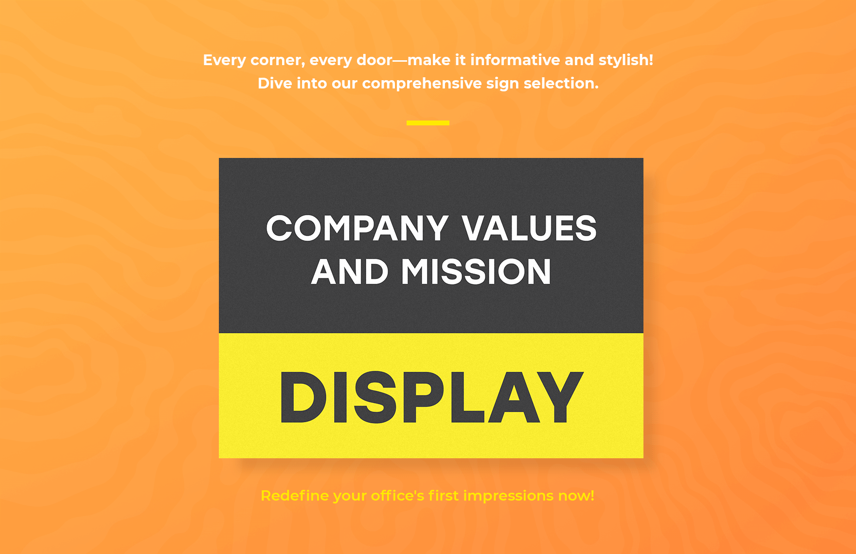 Company Values and Mission Display Sign Template